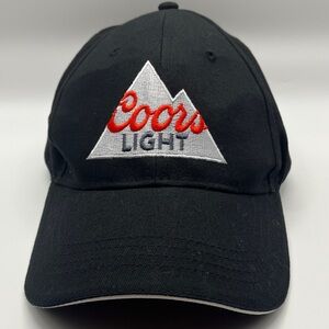 Coors Light Black Baseball Cap with Embroidered Logo